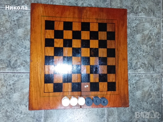  Шах-табла 48/48,,хан Крум" с пулове, снимка 5 - Шах и табла - 41016677