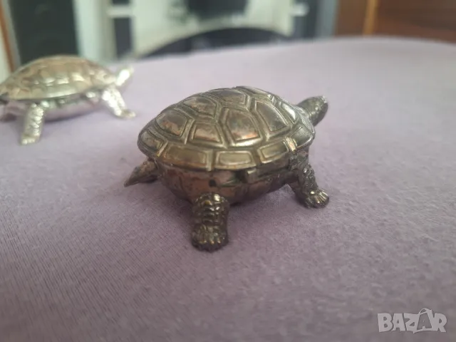 посребрени кутийки за хапчета ,бижута ,грим във формата на костенурка , снимка 2 - Антикварни и старинни предмети - 49308141