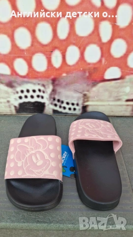 Английски детски чехли с Мини Маус, снимка 7 - Детски сандали и чехли - 54278016