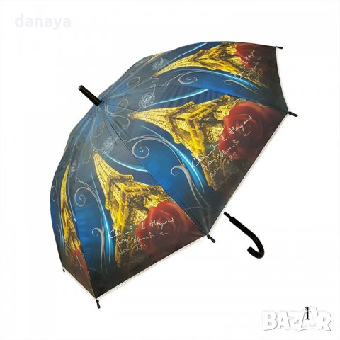 1761 Дамски чадър стил париж 98 см диаметър, снимка 13 - Други - 30536976