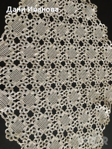 Комплект плетени карета на една кука - ромбоидна форма 4 бр., снимка 6 - Покривки за маси - 29849754