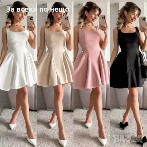 Дамска Къса Кукленска Рокля - Налични Различни Цветове Код A621, снимка 6 - Рокли - 50466272