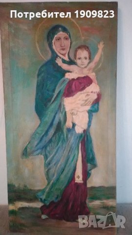 Стара картина икона , снимка 4 - Картини - 35194590