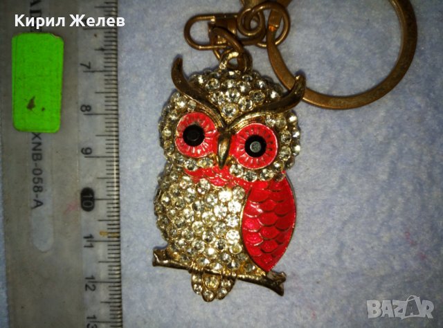 СИМПАТИЧНО БРОНЗОВО ПОЗЛАТЕНО АЖУРНО БУХАЛЧЕ КЛЮЧОДЪРЖАТЕЛ АРТ ВИСУЛКА с ИСКРЯЩИ КРИСТАЛИ 38813, снимка 2 - Други - 42116392