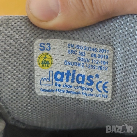 защитни работни обувки  Atlas Flash S3 номер 45 , снимка 3 - Други - 54208513