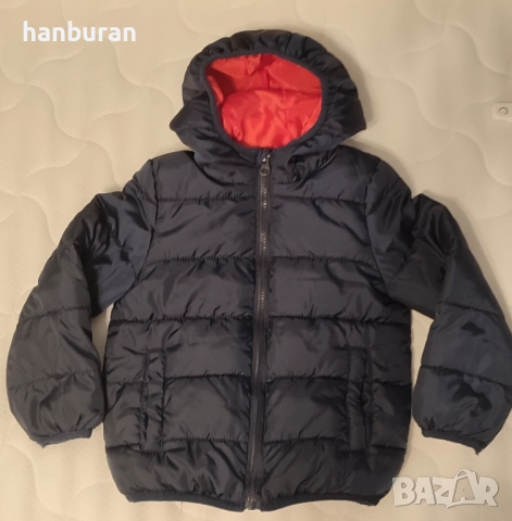 Детско тъмносиньо яке, размер 104, снимка 4 - Детски якета и елеци - 52566151