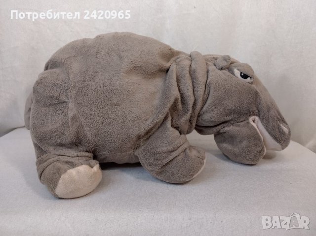 Плюшен хипопотам 40 х 20 см, снимка 1 - Плюшени играчки - 36771678