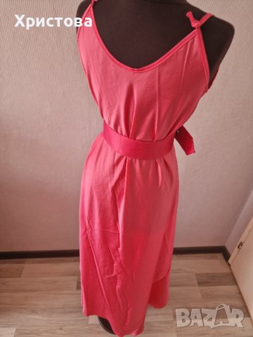 НОВА! Рокля сатен в цикламено/фуксия - 45,00лв., снимка 5 - Рокли - 42614311