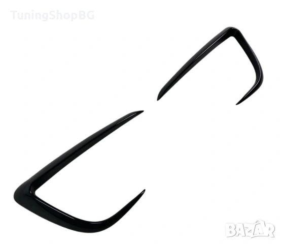 Добавки за броня около халогените за Tesla Model Y черен гланц, снимка 2 - Аксесоари и консумативи - 53109328