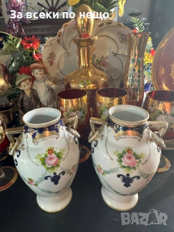 Noritake Japan  Circa 1908 - невероятно красиви две  японски вази с две ръкохватки Код P1873, снимка 12 - Вази - 53310986