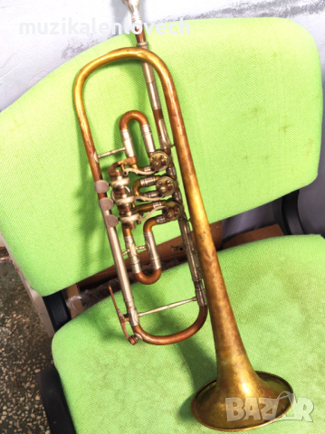 Miraphone Model 8R Rotary Bb Trumpet Made In Germany - Ротари Б Тромпет Vintage, снимка 8 - Духови инструменти - 44530918