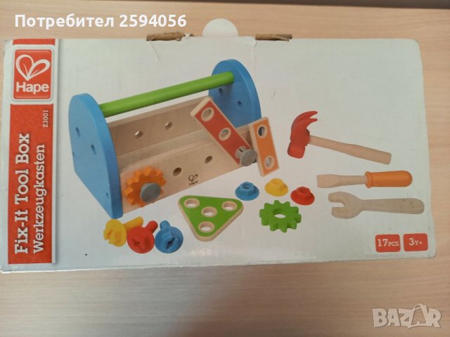 Дъpвeн мaйcтopcĸи ĸoмплeĸт зa дeцa Hape, снимка 5 - Конструктори - 39694832