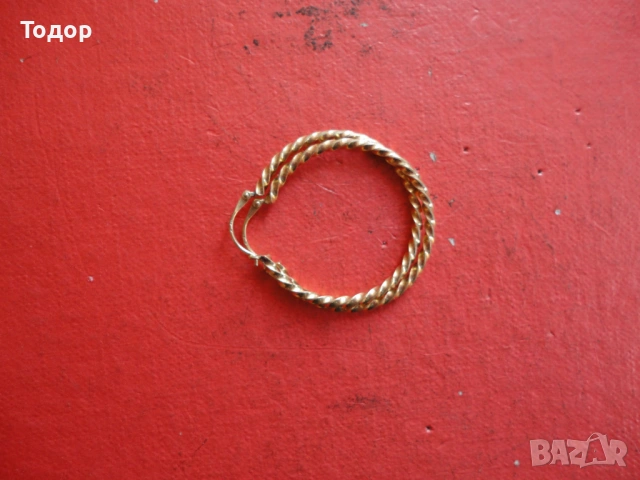 Страхотни позлатени обеци обици Au  Х, снимка 6 - Обеци - 53052388