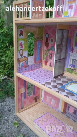 Детска дървена къща за кукли Kid Kraft, снимка 12 - Играчки за стая - 50655502