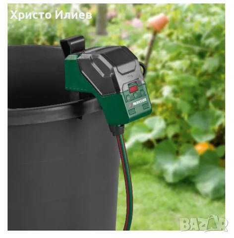 Акумулаторна помпа за дъждовна вода Parkside 12V с батерия и зарядно Парксайд, снимка 4 - Други инструменти - 51328837