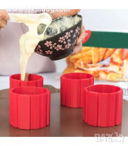 ГЪВКАВА СИЛИКОНОВА ФОРМА ОТ 4 ЧАСТИ - код 2082, снимка 9 - Форми - 33950503