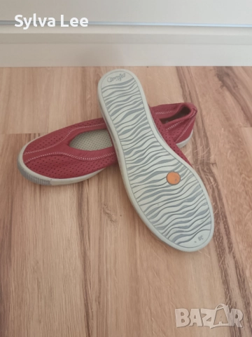 Червени кожени пантофки, снимка 3 - Дамски ежедневни обувки - 52155792