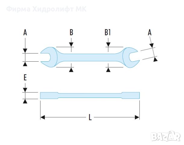 FACOM 44.16X17 Гаечен ключ 16x17мм., снимка 2 - Ключове - 31937691