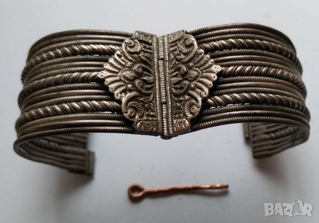 Възрожденска сребърна гривна / сачан /, снимка 4 - Гривни - 39853655