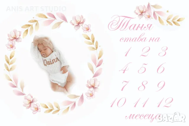Платно за месечинки/Платно за снимки на бебето/Месечинка, снимка 2 - Други - 47956293