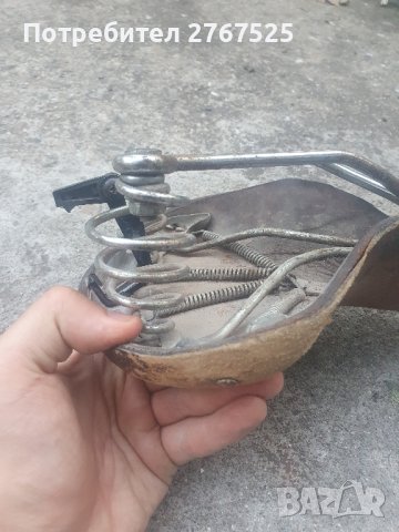 Стара Ретро Класическа Кожена Седалка за колело, снимка 4 - Антикварни и старинни предмети - 42181545