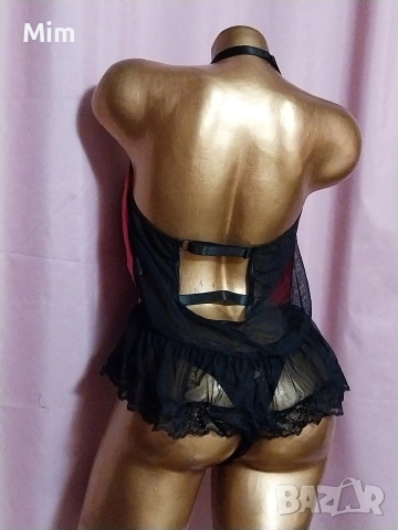 3XL Еротично боди от сатен и дантела , снимка 6 - Бельо - 52634564
