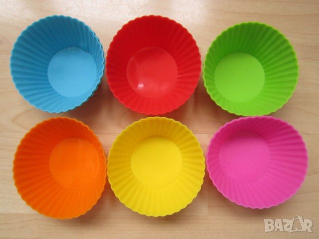 Силиконови формички за мъфини - 6бр, нови!