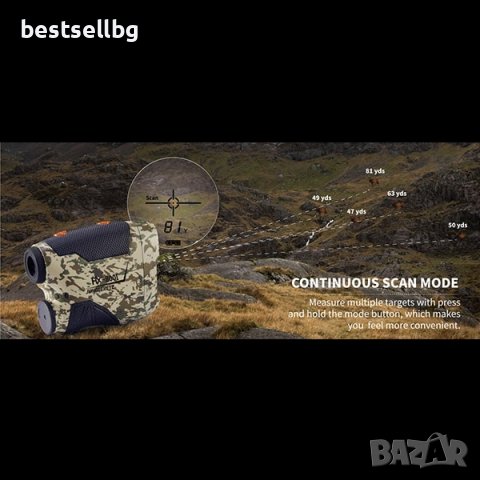 Лазерен далекомер за лов голф разстояние китайски малък лек компактен, снимка 3 - Оборудване и аксесоари за оръжия - 42247573