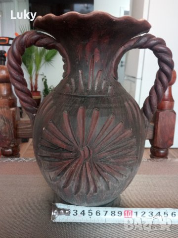 Продавам красива,антика,амфора- ваза.Керамика.Маркирана.ФРГ-SCHEURIH..Ръчна изработка., снимка 8 - Антикварни и старинни предмети - 42671125