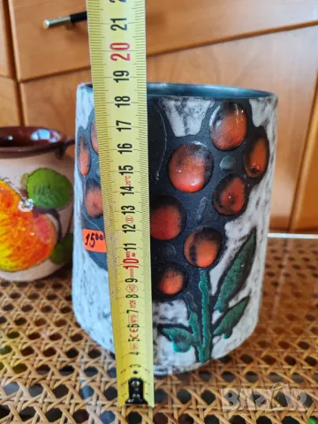 Цветна креамична кашпа - Германия .Нова, снимка 5 - Декорация за дома - 49030713