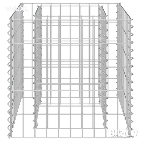 vidaXL Габион повдигната леха, поцинкована стомана, 50x50x50 cм, снимка 5 - Саксии и кашпи - 56146137