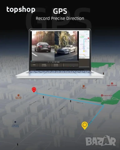 10-инчова 4K 2160p/30fps UHD огледална камера видеорегистратор, GPS, 64GB SD, USB C, снимка 9 - Аксесоари и консумативи - 50542329