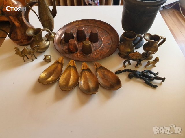 22броя фигури медни и бронзови , снимка 1 - Антикварни и старинни предмети - 36695185
