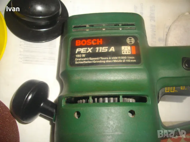 ШВЕЙЦАРСКИ ОРИГИНАЛЕН BOSCH PEX115А КРЪГЪЛ ЕКСЦЕНТЪР ВИБРОШЛАЙФ ШЛИФОВЪЧЕН ПЪЛЕН КОМПЛЕКТ АКСЕСОАРИ , снимка 11 - Други инструменти - 48922238