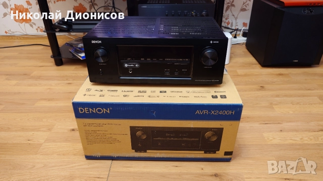 Denon AVR x2400H 7.2 канален 4K Аудио-видео ресивър с Dolby Atmos