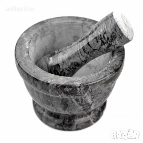 Гранитено хаванче XL, хаванче, кухненско хаванче с чукало, Д 14,5 см, тъмно сиво, снимка 4 - Аксесоари за кухня - 34391088