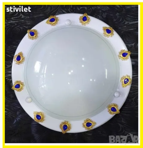 ПЛАФОН СИНЯ КАПКА  - НОВО- 3D ЕФЕКТ., снимка 8 - Лампи за таван - 47360374