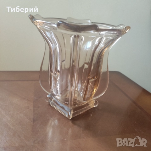 Стъклена ваза стара, снимка 10 - Вази - 52025457