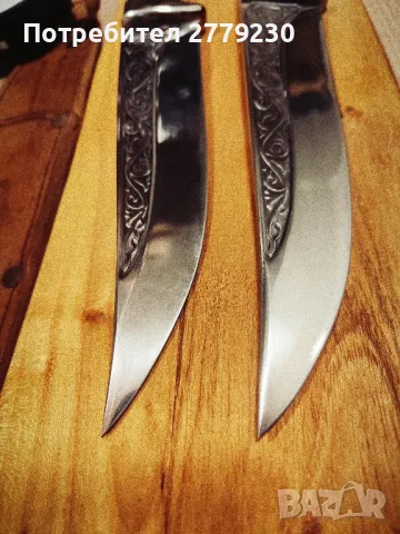 Ловни масивни ножове с дръжки от еленов рог, снимка 3 - Ножове - 49869257