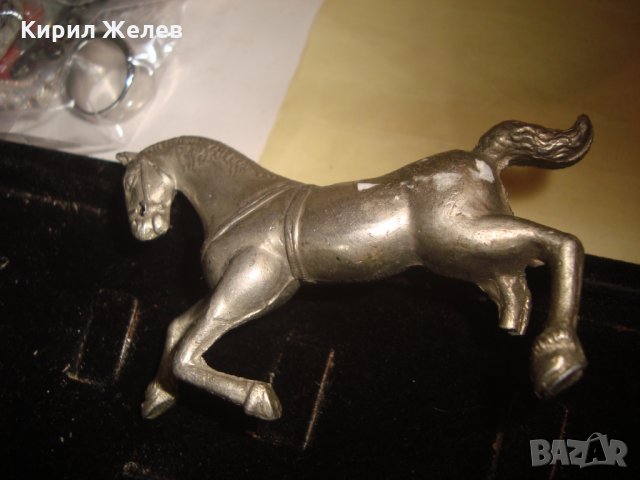 СТАРА МЕТАЛНА ФИГУРА на ГАЛОПИРАЩ КОН БЯЛ БРОНЗ РЪЧНА ХУДОЖЕСТВЕНА МАЙСТОРСКА ИЗРАБОТКА 17049, снимка 7 - Колекции - 34420118