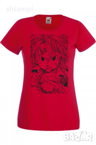 Дамска тениска The Seven Deadly Sins Meliodas 02,Анимация,игра,Празник,Повод., снимка 3 - Тениски - 37985743