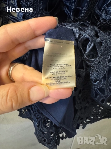 Рокля синя официална дантела XS-S, снимка 6 - Рокли - 51808294