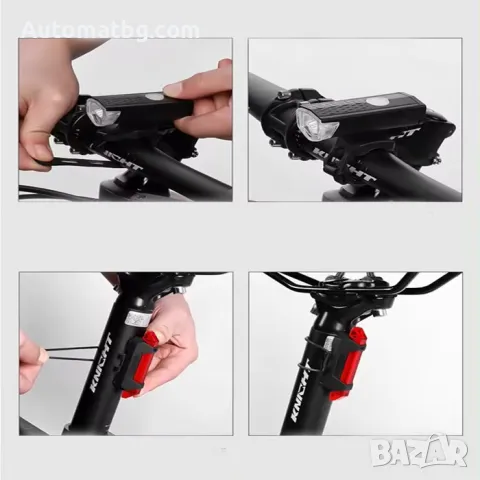 Стоп с фар за велосипед Automat, PA407, снимка 3 - Аксесоари за велосипеди - 49153620