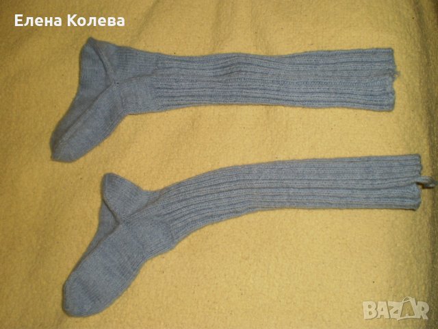 Плетени чорапи и вълнени наколенки, снимка 2 - Дамски чорапи - 34430029