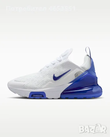 нови дамски маратонки Nike Air Max 270 Premium White Sapphire / White University Blue