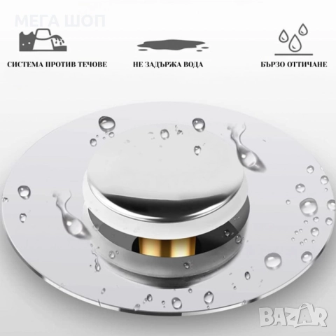 Тапа за мивка с филтър против запушване, снимка 3 - Други стоки за дома - 52920485