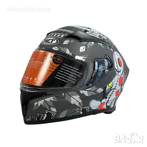 Каска за мотор Matt Grey 108-12