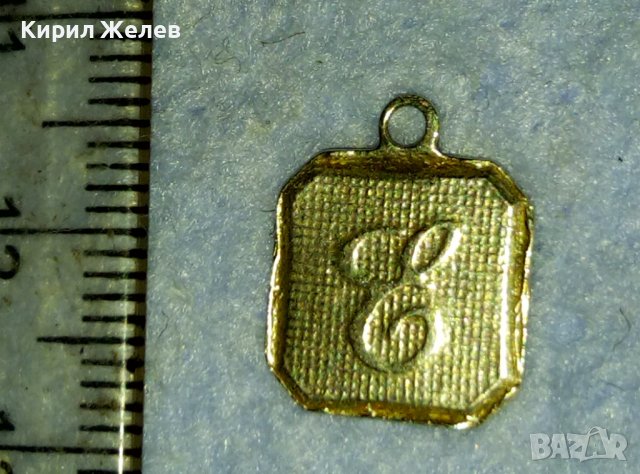 СТАРИНЕН АРТ НУВО ПОСРЕБРЕН ПЕНДАНТ от НЕРЪЖДАЕМА СТОМАНА с БУКВИЧКА Е - РЪЧНА ИЗРАБОТКА 39969, снимка 3 - Антикварни и старинни предмети - 42475661