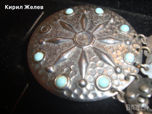 СРЕБРИСТА СТАРА ТЮРКОАЗЕНА БРОШКА ЕТНО СТИЛ 70881, снимка 5 - Други - 30287161