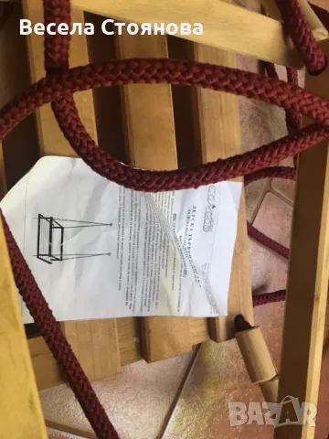 Продава детска дървена люлка, снимка 2 - Градински мебели, декорация  - 50332004